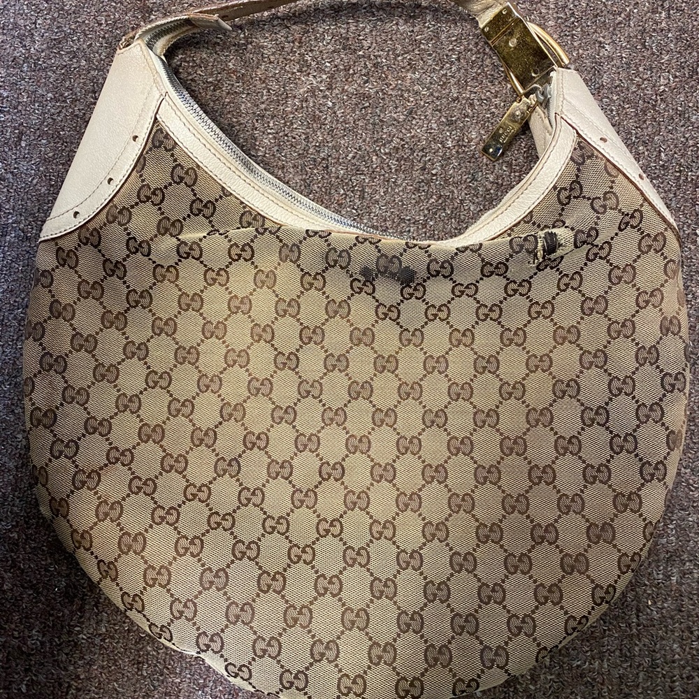 Vintage Gucci Monogram glam hobo bag